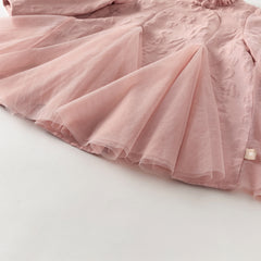 Dave&Bella Toddler Girls Autumn Noble Pink A-line Princess Mesh Dress