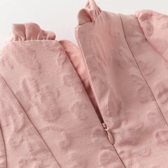 Dave&Bella Toddler Girls Autumn Noble Pink A-line Princess Mesh Dress