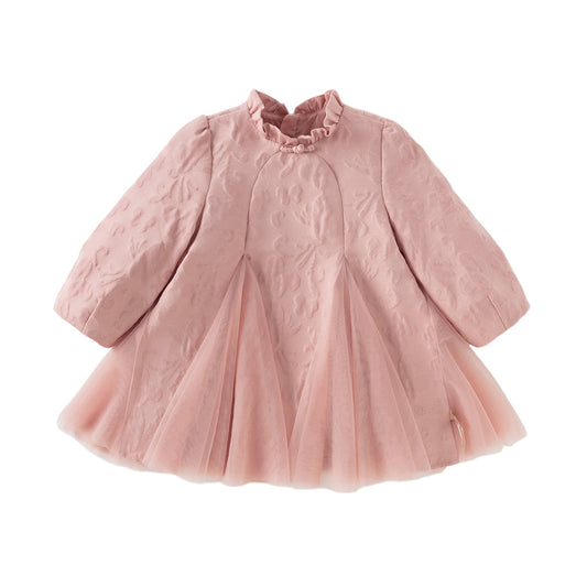 Dave&Bella Toddler Girls Autumn Noble Pink A-line Princess Mesh Dress