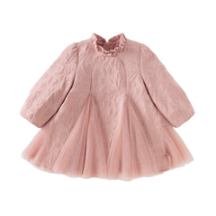 Dave&Bella Toddler Girls Autumn Noble Pink A-line Princess Mesh Dress