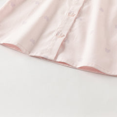 Dave&Bella Girls Autumn Cotton Sweet Pink Butterfly Print Shirts Top