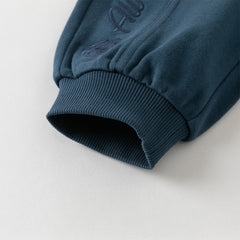 Dave&Bella Boys Autumn Outdoor Drawstring Dark Blue Sweatpants