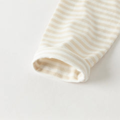 Dave&Bella Toddler Boys Autumn Cotton Apricot Striped T-shirts Tops