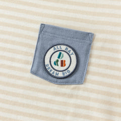 Dave&Bella Toddler Boys Autumn Cotton Apricot Striped T-shirts Tops