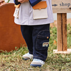 Dave&Bella Toddler Boys Autumn Denim Blue Long Jeans Pants