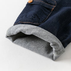 Dave&Bella Toddler Boys Autumn Denim Blue Long Jeans Pants