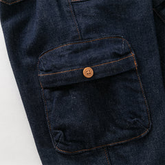 Dave&Bella Toddler Boys Autumn Denim Blue Long Jeans Pants