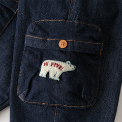 Dave&Bella Toddler Boys Autumn Denim Blue Long Jeans Pants