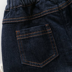 Dave&Bella Toddler Boys Autumn Denim Blue Long Jeans Pants