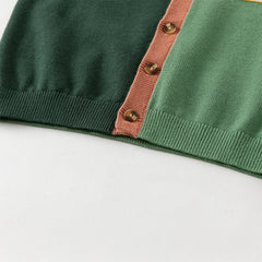 Dave&Bella Toddler Boys Green Cotton Cardigans