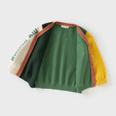 Dave&Bella Toddler Boys Green Cotton Cardigans