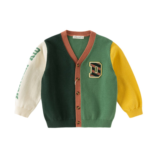 Dave&Bella Toddler Boys Autumn Green Cotton Cardigans Coats
