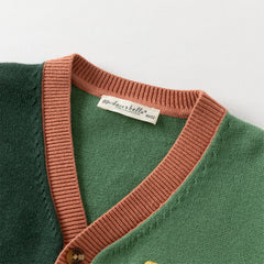 Dave&Bella Toddler Boys Green Cotton Cardigans
