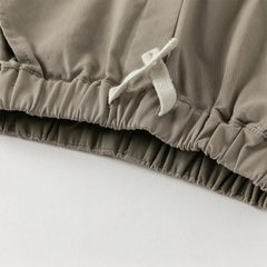 Dave&Bella Toddler Boys Autumn Grey Cotton Loose Drawstring Pants
