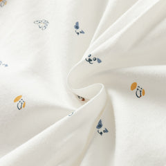 Dave&Bella Toddler Boys Autumn Breathable Cotton Cute White Print Casual Shirts Tops