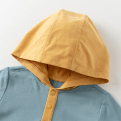 Dave&Bella Toddler Boys Autumn Light Blue Casual Hooded Sweatshirts Tops