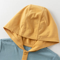 Dave&Bella Toddler Boys Autumn Light Blue Casual Hooded Sweatshirts Tops