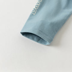 Dave&Bella Toddler Boys Autumn Light Blue Casual Hooded Sweatshirts Tops