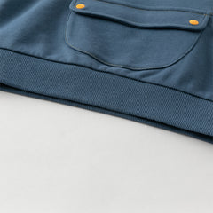 Dave&Bella Boys Autumn Blue Long Sleeve Hooded Sweatshirts