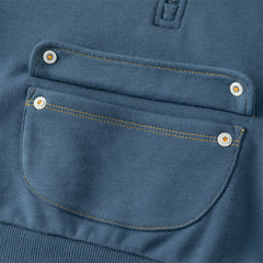 Dave&Bella Boys Autumn Blue Long Sleeve Hooded Sweatshirts