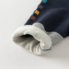 Dave&Bella Boys Autumn Blue Long Sleeve Hooded Sweatshirts