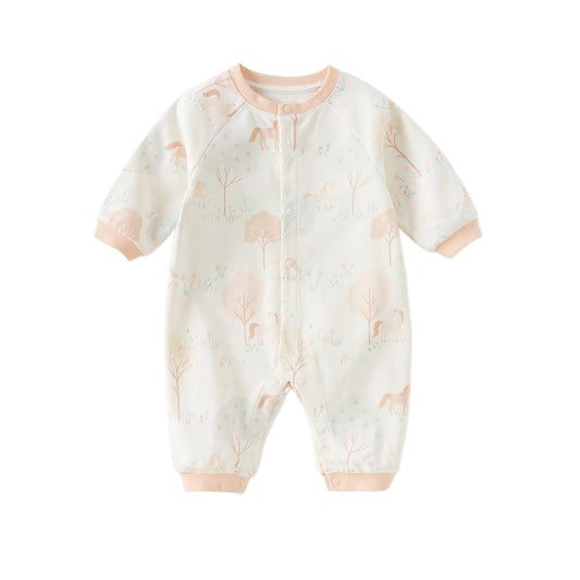 Dave&Bella Baby Girls/Boys Autumn Cotton Indoor Leisure Romper