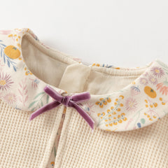 Dave&Bella Girls Autumn Cotton Floral Print A-line Princess Dress