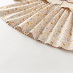 Dave&Bella Girls Autumn Cotton Floral Print A-line Princess Dress