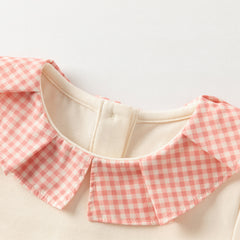 Dave&Bella Toddler Girls Autumn Cute Beige Cartoon Print T-shirts Tops