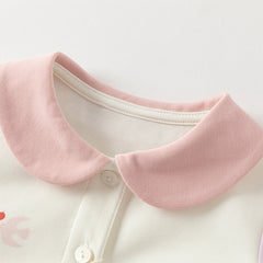 Dave&Bella Girls Autumn Cute Colorblocked Long Sleeve Polo T-shirt Top