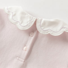 Dave&Bella Girls Autumn Adorable Cotton Lace Collar Print T-shirt Top