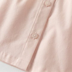 Dave&Bella Girls Autumn Cotton Pink Sweet Flower Embroidery Shirt Top