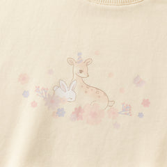 Dave&Bella Toddler Girls Autumn Milk Yellow Adorable Mesh Sleeve Sweatshirts Tops