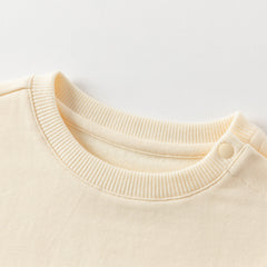 Dave&Bella Toddler Girls Autumn Milk Yellow Adorable Mesh Sleeve Sweatshirts Tops