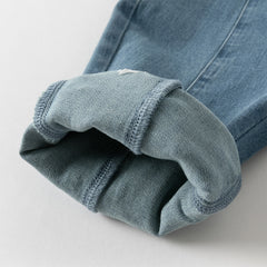 Dave&Bella Girls Autumn Cotton Delicate Embroidered Jeans Pants