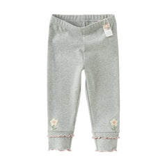 Dave&Bella Toddlers Girls Autumn Beige/Light Grey Cute Leggings Pants