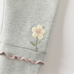 Dave&Bella Toddlers Girls Autumn Beige/Light Grey Cute Leggings Pants