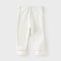 Dave&Bella Toddlers Girls Autumn Beige/Light Grey Cute Leggings Pants