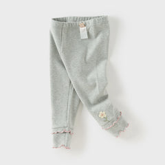 Dave&Bella Toddlers Girls Autumn Beige/Light Grey Cute Leggings Pants