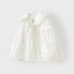 Dave&Bella Girls Autumn Cotton White Shirts Top