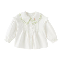 Dave&Bella Girls Autumn Cotton White Shirts Top