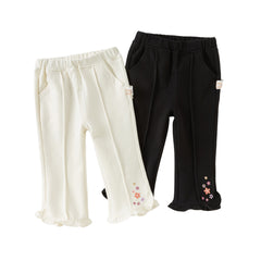 Dave&Bella Girls Autumn Casual Cotton Flared Knit Stretch Pant