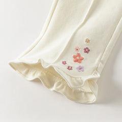 Dave&Bella Girls Autumn Casual Cotton Flared Knit Stretch Pant