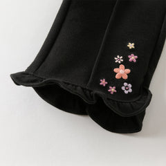 Dave&Bella Girls Autumn Casual Cotton Flared Knit Stretch Pant