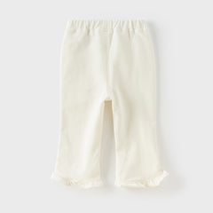 Dave&Bella Girls Autumn Casual Cotton Flared Knit Stretch Pant