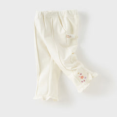 Dave&Bella Girls Autumn Casual Cotton Flared Knit Stretch Pant