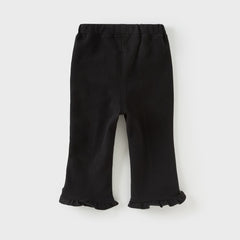 Dave&Bella Girls Autumn Casual Cotton Flared Knit Stretch Pant