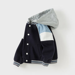 Dave&Bella Boys Autumn Casual Outdoor Long Sleeve Hooded Jacket Top