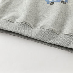 Dave&Bella Boys Autumn Grey Outdoor Sport T-shirts Drawstring Pants Set