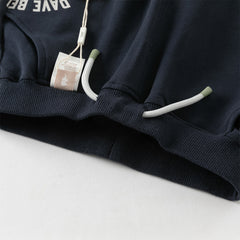 Dave&Bella Boys Autumn Navy Blue Cotton Outdoor Drawstring Sweatpants